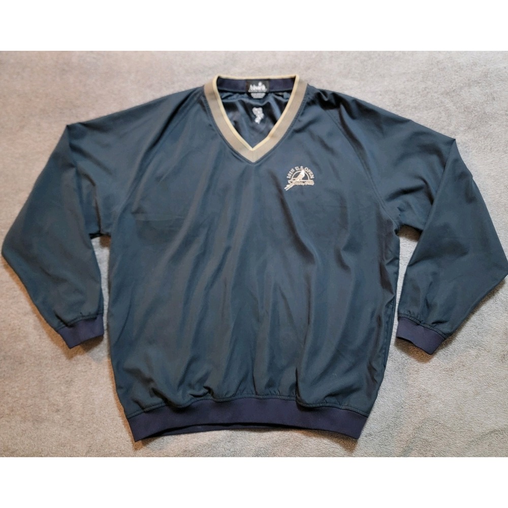 Vintage Y2k Ashworth Weather Systems V-Neck Golf Windbreaker  101 st US Open XXL